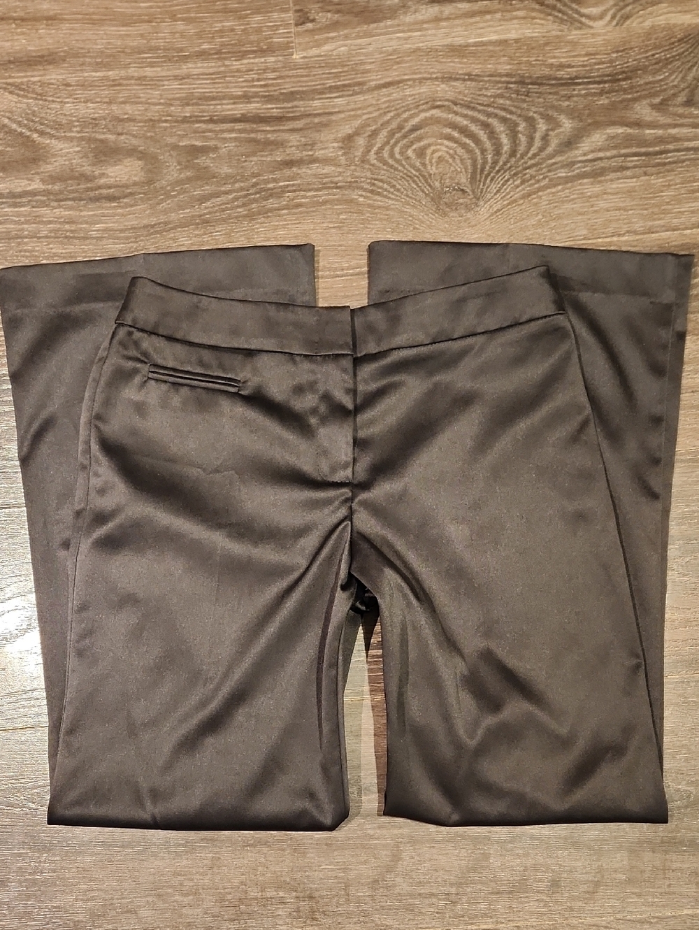 ❤️ JS BOUTIQUE SATIN WIDE LEG PANTS / TROUSERS, BLACK, 6P (28 PETITE) - Picture 3 of 8